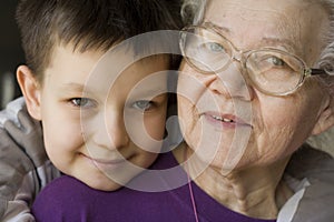 Boy with grandma