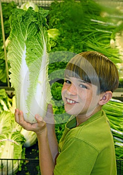 Boy in Grocery Store