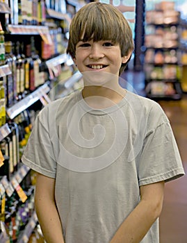 Boy at the Grocery Store