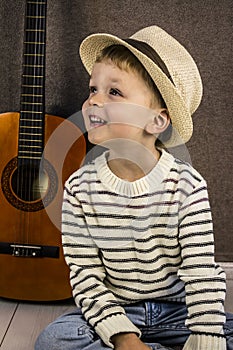 Boy and guitar