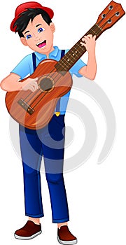 Boy guitar player
