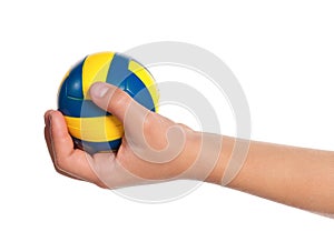 Boy hand with small ball
