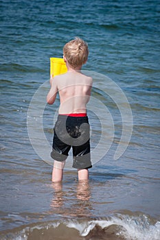 Boy having fun at the beach