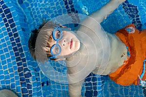 Boy having fun in pool