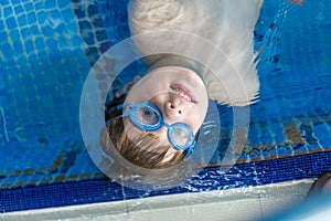 Boy having fun in pool