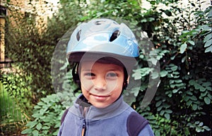 Boy with helmet