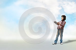 Boy dreams of becoming a pilot