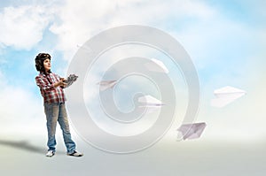 Boy dreams of becoming a pilot