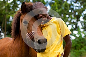 A boy and his horse