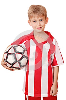 Boy hold soccer ball