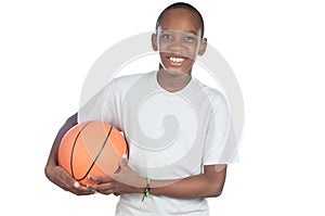 Boy holding a basketball ball