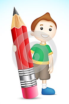 BOy holding Pencil