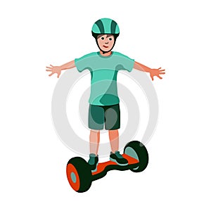 Boy on a hoverboard