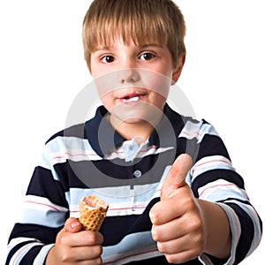 Boy with icecream