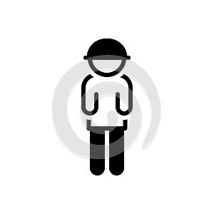 Black solid icon for Boy, bloke and youngster