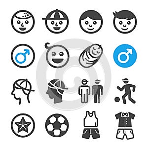 Boy icon set