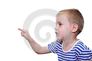 Boy with indexfinger
