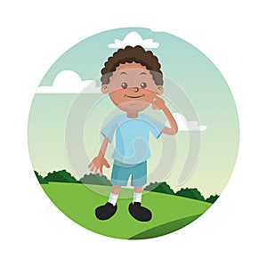 Boy kid cartoon design