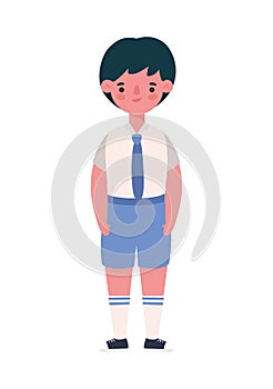 Boy kid cartoon with uniform vector design