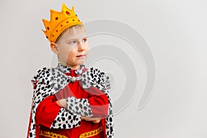 Boy in a king costume