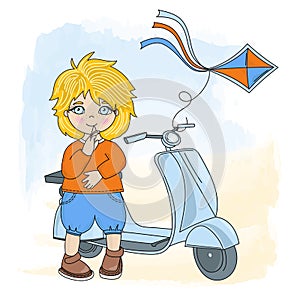 BOY KITE Cartoon Vector Illustration Set