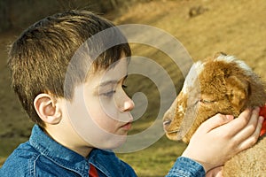 Boy with lamb