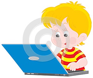 Boy with a laptop