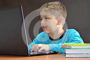 Boy with laptop