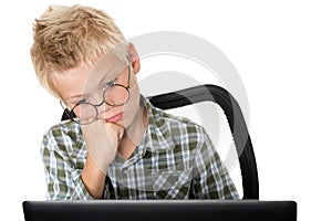 Boy with the laptop