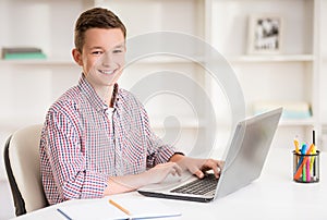 Boy with laptop