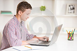 Boy with laptop