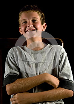 Boy laughing