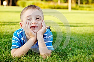 Boy laughing