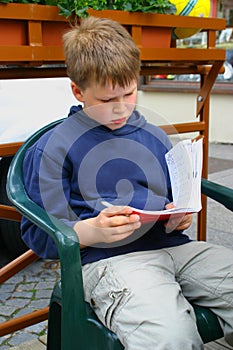 Boy learning