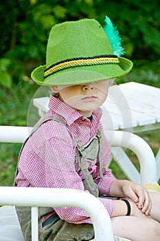 Boy in lederhousen and hat