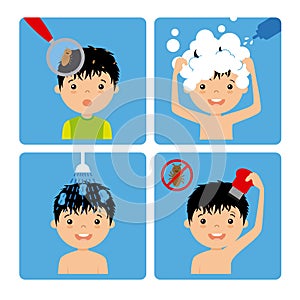 Boy with lice
