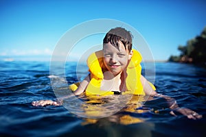 Boy in the life-vest