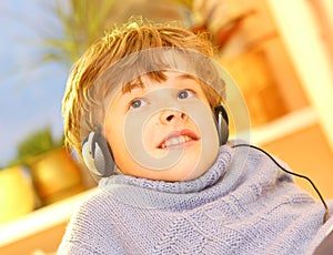 Boy listen to music