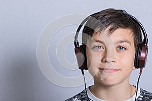 Boy listening to music