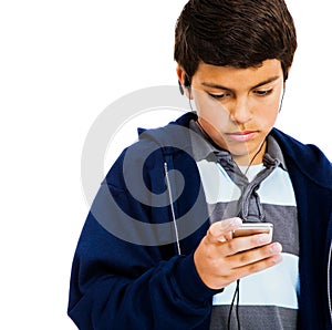 Boy Listening To Music