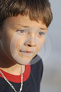 Boy Looking Sad Close-up