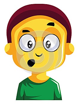 Boy looking very cofused illustration vector