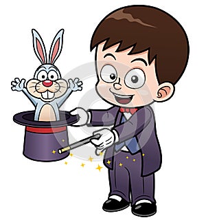 Boy Magician cartoon