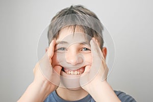 Boy Making Disturbing Facial Expression