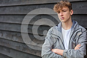 Boy Male Child Teenager Looking Moody Sad or Thoughtful