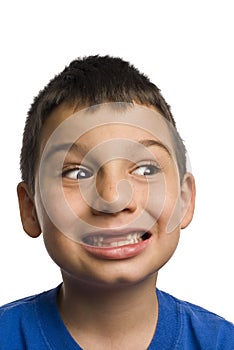 Boy with missing teeth