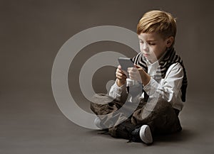 Boy with mobile phone