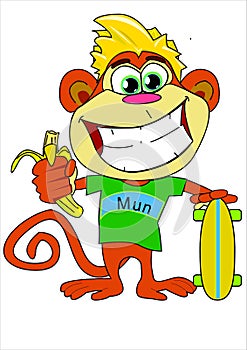 Boy Monkey Jungle Characters for kidscartoon
