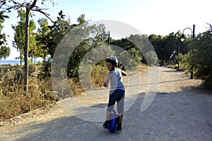 Boy on MonoWheel photo