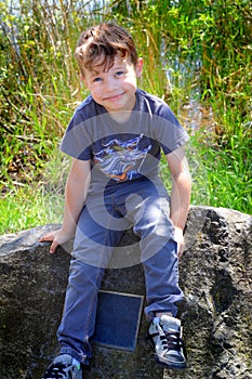 Boy on a monument